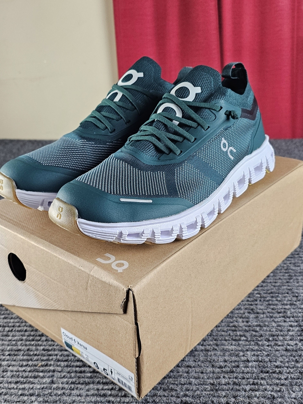 On Cloud 6 Versa Mens Dark Teal Lightweight Running Shoes New